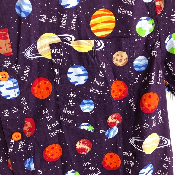 Uranus button up shirt from Spencer’s. - Picture 3 of 10